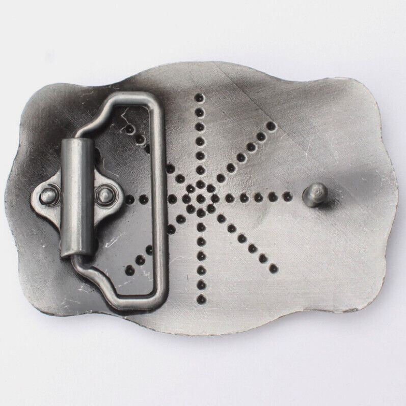 GÜRTELSCHNALLE METAL COWBOY WESTERN MÄNNER BELT BUCKLE SILBER GÜRTEL GRAU BLUME