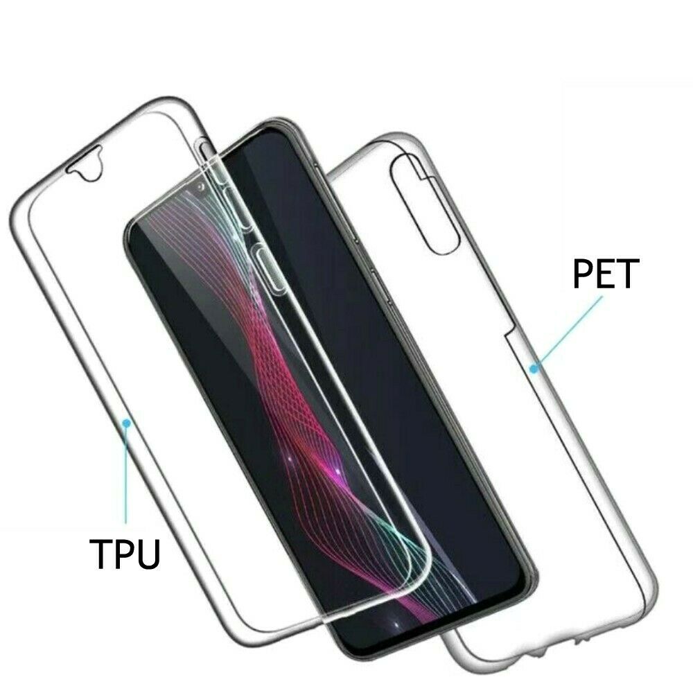 360° GRAD HANDY HÜLLE FÜR SAMSUNG APPLE HUAWEI SCHUTZHÜLLE TPU SILIKON KLAR HUAWEI CASE COVER