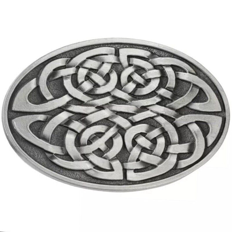 GÜRTELSCHNALLE METAL KELTISCH MÄNNER BUCKLE BELT CELTIC SILBER GÜRTEL GRAU 3D