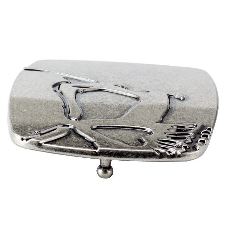 GÜRTELSCHNALLE METAL SKULL BIKER MÄNNER BELT BUCKLE TOTENKOPF SILBER GÜRTEL GRAU