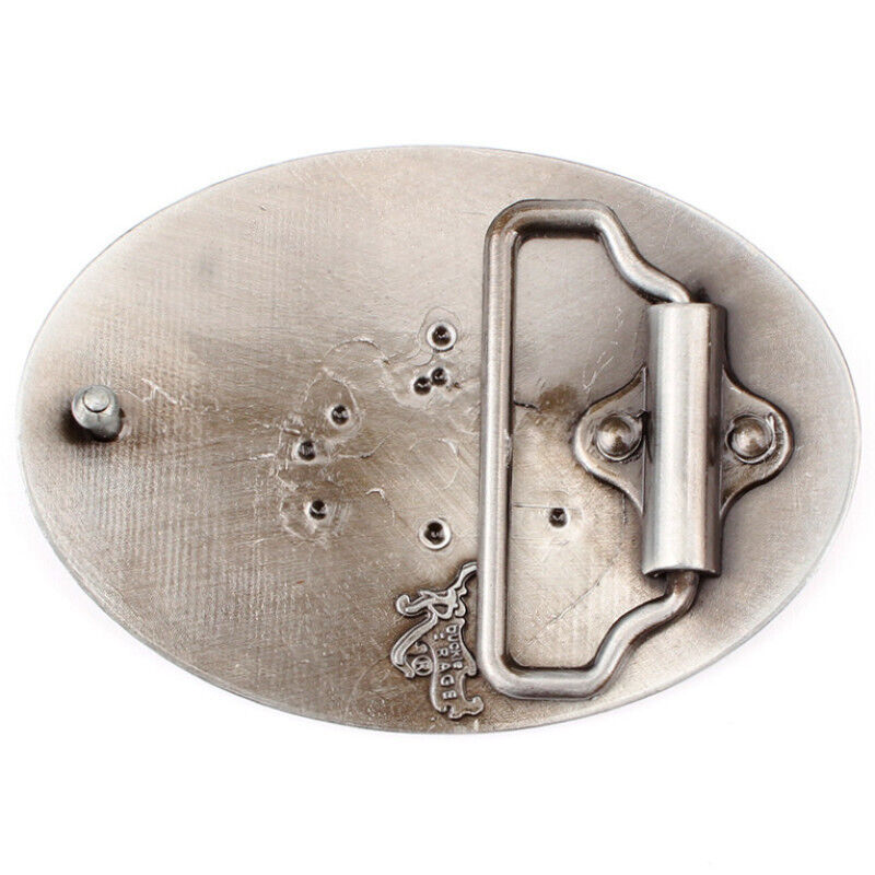 GÜRTELSCHNALLE METAL COWBOY WEST MÄNNER BUCKLE BELT BLUMEN SILBER GÜRTEL GRAU