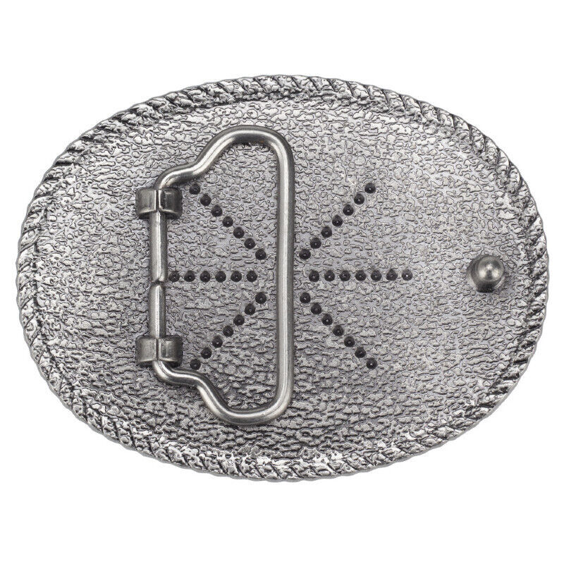 GÜRTELSCHNALLE METAL COWBOY WESTERN MÄNNER BELT BUCKLE SILBER GÜRTEL GRAU BLUME