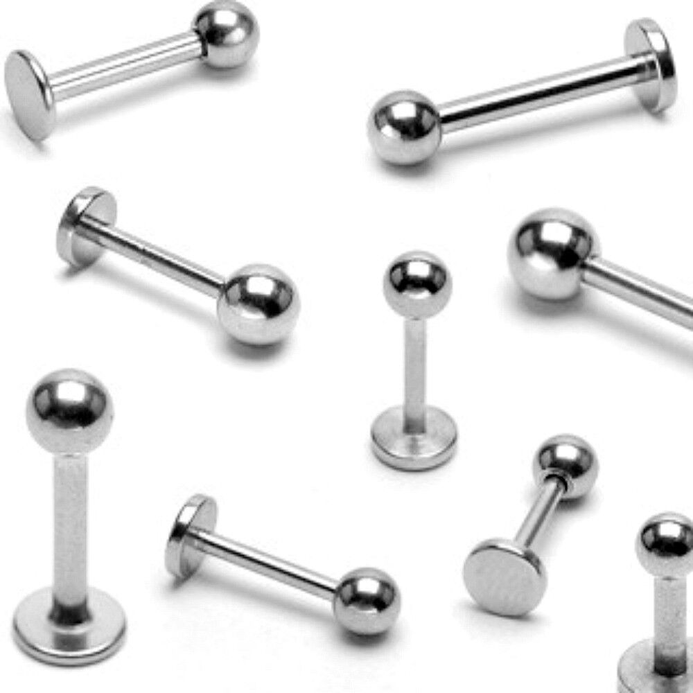 50x 100x 6MM-10MM LABRET PIERCING MONROE MADONNA KUGEL TRAGUS HELIX LIPPENPIERCING