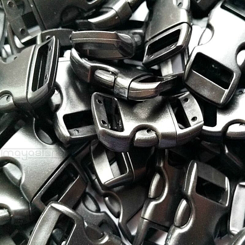 10MM PARACORD SCHNALLEN GEBOGEN SCHNALLE ARMBAND KLICKVERSCHLUSS SCHWARZ BUCKLE