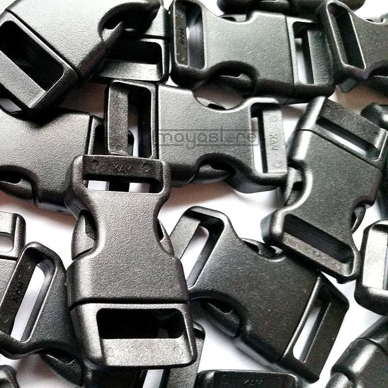 15MM PARACORD SCHNALLEN GEBOGEN SCHNALLE ARMBAND KLICKVERSCHLUSS SCHWARZ BUCKLE