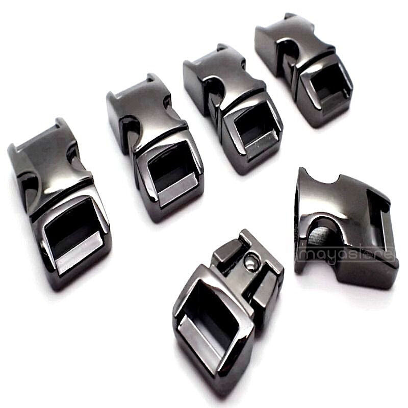 10MM METALL PARACORD SCHNALLEN SCHNALLE BUCKLE ARMBAND VERSCHLUSS SCHWARZ BLACK